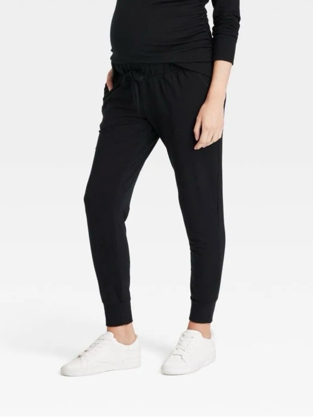 Isabel Maternity by Ingrid & Isabel Black Drawstring Maternity Joggers